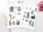 Preview: Mädchen Winter Sticker Set